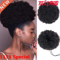 African Wig Hair  Afro Fluffy  Puff Hair Bun