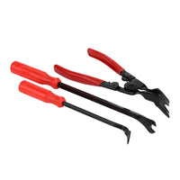 9 inch 12 inch Car Auto Repair Tool Trim Panel Clip Remover Removal Carbon Steel Pliers Hand Tools Red + Black 3pcs/set 23/30cm