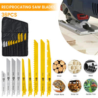36Pcs/Set Reciprocating Saw Blades For Cutting Wood Metal PVC Tube Power Tools Accessories