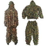 Men Women Kids Outdoor Ghillie Suit Camouflage Clothes Hunting Suit Pants Hooded Jacket