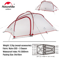 Naturehike 3-4 Person Camping Tent
