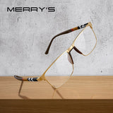 MERRYS DESIGN Men Luxury Square Glasses Frame Acetate Legs Myopia Prescription Eyeglasses S2255