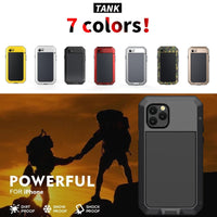 Heavy Duty Protection Armor Metal Phone Case for iPhone 14 13 12 11 Pro XS MAX SE XR X 6 6S 7 8 Plus Aluminum Shockproof Cover