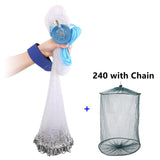 With sinker and without sinker Cast Net Fishing Network USA Hand Cast Net Outdoor Throw Catch Fishing Net Tool Gill net