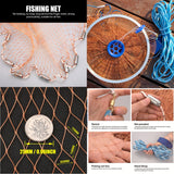 With sinker and without sinker Cast Net Fishing Network USA Hand Cast Net Outdoor Throw Catch Fishing Net Tool Gill net