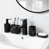 Bathroom Accessory Set Imitate Marble Resin Toothbrush Holder Toilet Brush Soap Dispenser Pump Bottle Soap dish Mouthwash Cup