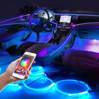 Led Car Interior Backlight Neon Strip RGB Multiple Modes