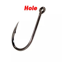 100pcs Curve Fishing Hook Set with Barbed Hooks Coated Fish Fly Hooks for Sea Accessories