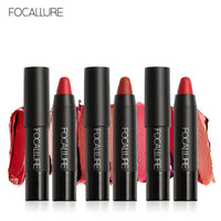 FOCALLURE 27 Color Colorful Lipstick Waterproof Shimmer Matte Metal Style Red Lip Makeup Cosmetic