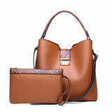 High Quality Leather Hand Bag Sets Large Shoulder Bag Women Crossbody Messenger Bags