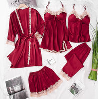 5pcs V-Neck Nightwear Pajamas Sets