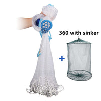 With sinker and without sinker Cast Net Fishing Network USA Hand Cast Net Outdoor Throw Catch Fishing Net Tool Gill net