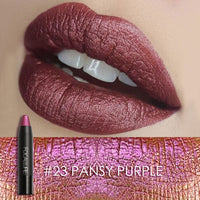 FOCALLURE 27 Color Colorful Lipstick Waterproof Shimmer Matte Metal Style Red Lip Makeup Cosmetic