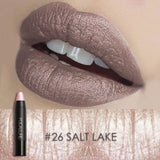 FOCALLURE 27 Color Colorful Lipstick Waterproof Shimmer Matte Metal Style Red Lip Makeup Cosmetic