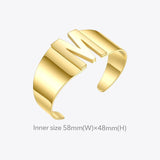 Initial Letter Bangles For Women Hollow