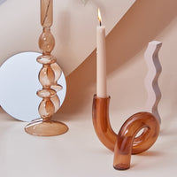 Glass Candle Stick Holders Taper Candles Holder