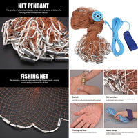 With sinker and without sinker Cast Net Fishing Network USA Hand Cast Net Outdoor Throw Catch Fishing Net Tool Gill net