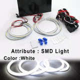 White & Amber Dual color LED halo ring DRL Turn signal light for BMW E90 E91 E46 4Door Sedan