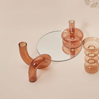 Glass Candle Stick Holders Taper Candles Holder