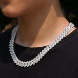 13mm Cuban Chain Necklaces Iced Out Cubic Zirconia Jewelry For Men Women